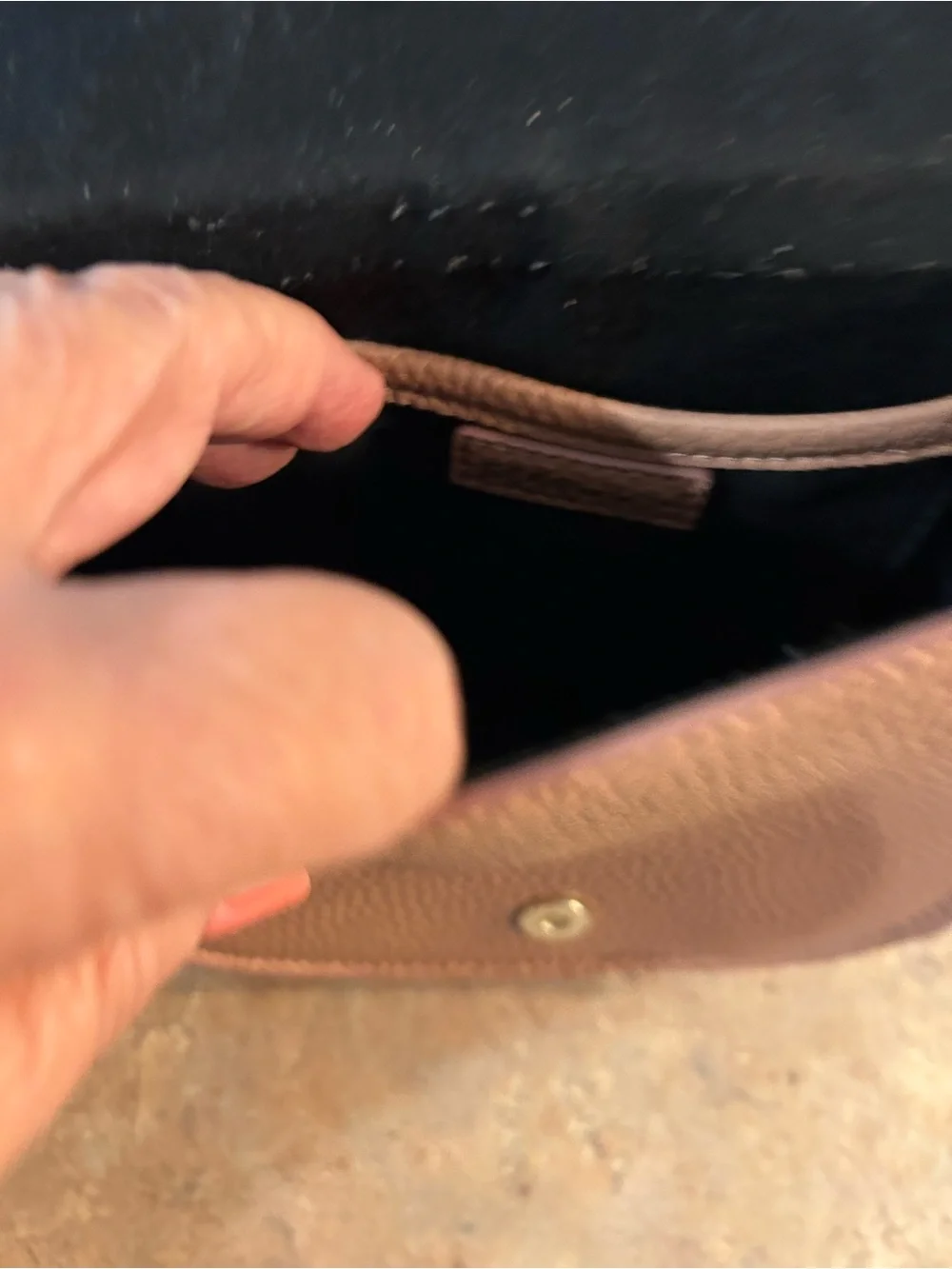 Textured Tan Crossbody Saddle Bag with Tassel